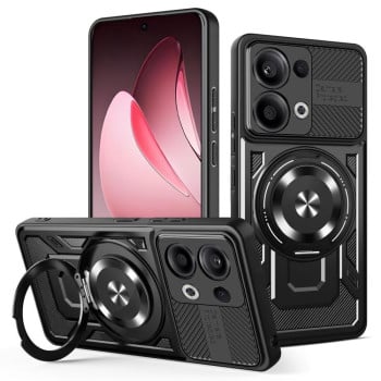 Ударозащитный чехол Armor Rotating Holder MagSafe на OPPO Reno13 5G - черный
