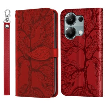 Чехол-книжка Life of Tree для Xiaomi Redmi Note 14S/ 13 Pro 4G / POCO M6 Pro 4G - красный