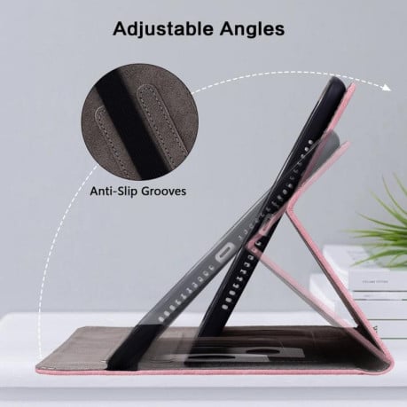 Чехол-книжка Butterfly Rose Embossed для Xiaomi Redmi Pad 2 / Xiaomi Redmi Pad SE 11 2025 - розовый