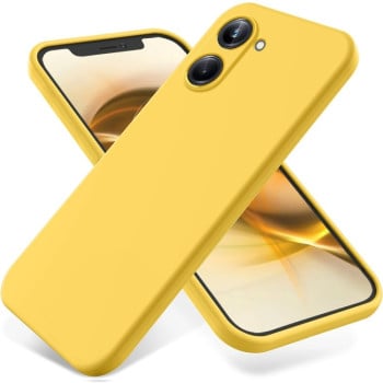 Силіконовий чохол Solid Color Liquid Silicone на Realme 10 Pro 5G - жовтий