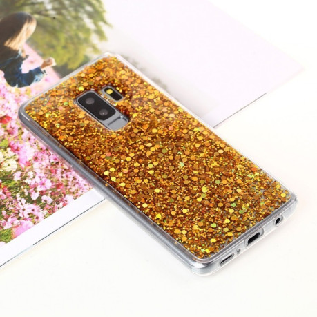 TPU чехол на Samsung Galaxy S9+/G965 Glitter Powder золотой