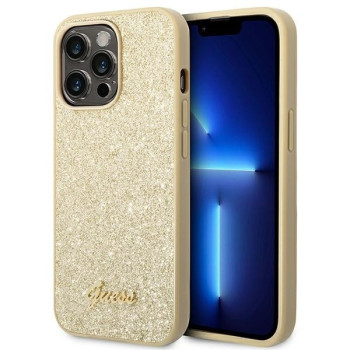 Оригінальний чохол Guess Glitter Script для iPhone 14 Pro Max - gold