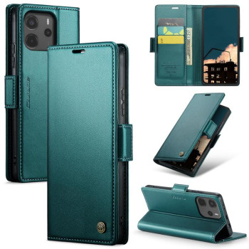 Чохол-книжка CaseMe 023 Butterfly Buckle Litchi Texture RFID Anti-theft Leather для Xiaomi Redmi Note 14 4G 164.84mm - зелений