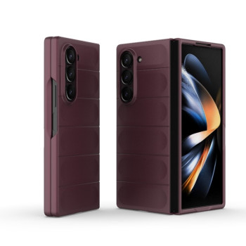 Силиконовый чехол Magic Flannel для Samsung Galaxy Fold 6 - винно-красный