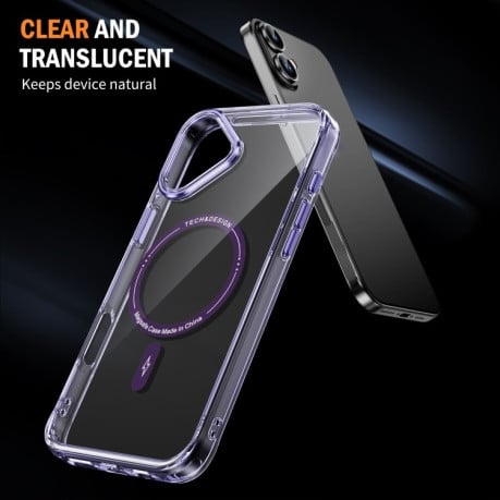 Чехол Airbag Magsafe PC Hybrid TPU для iPhone 16 - Clear Purple