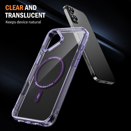 Чехол Airbag Magsafe PC Hybrid TPU для iPhone 16 Plus - Clear Purple