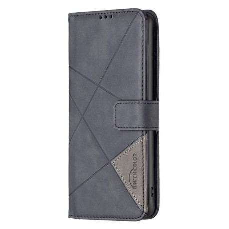 Чехол-книжка Rhombus Texture для OPPO Reno13 F/Reno13 FS - черный
