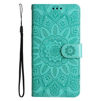 Чохол-книжка Embossed Sunflower для iPhone 14 Plus - зелений