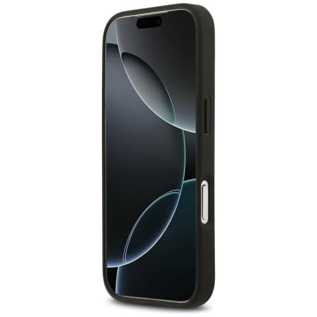 Оригинальный чехол Guess 4G Flowers Print с MagSafe на iPhone 17 Pro Max - black