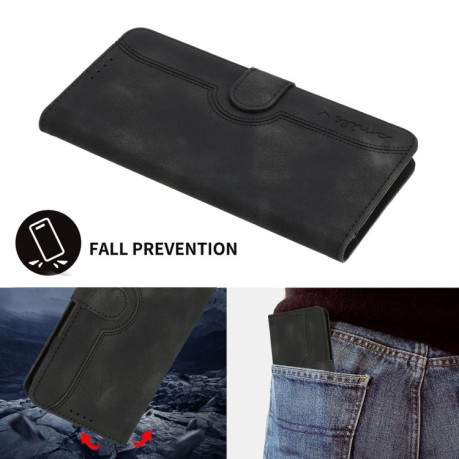Чехол-книжка Skin Feel Heart Amile для Xiaomi Redmi Note 14 5G/Poco M7 Pro 5G - черный