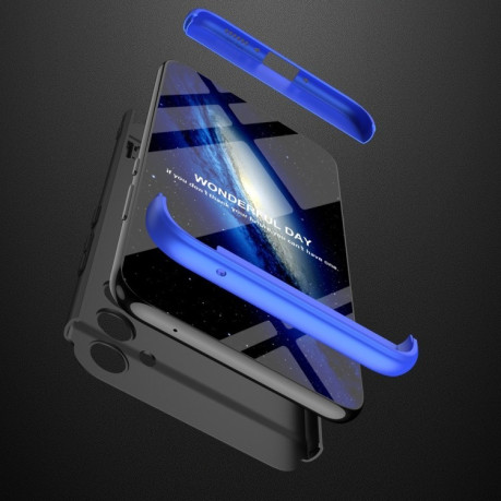 Противоударный чехол GKK Three Stage Splicing на Samsung Galaxy A34 5G - черно-синий