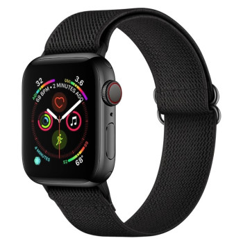 Ремінець Polyester Nylon для Apple Watch 10 46mm/Ultra 49mm / Series 8/7 45mm / 44mm / 42mm/45mm/44mm/42mm - чорний