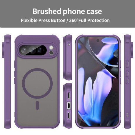 Протиударний чохол Fan Dun Series TPU Hybrid PC Frosted Magsafe для Google Pixel 10 Pro XL - фіолетовий