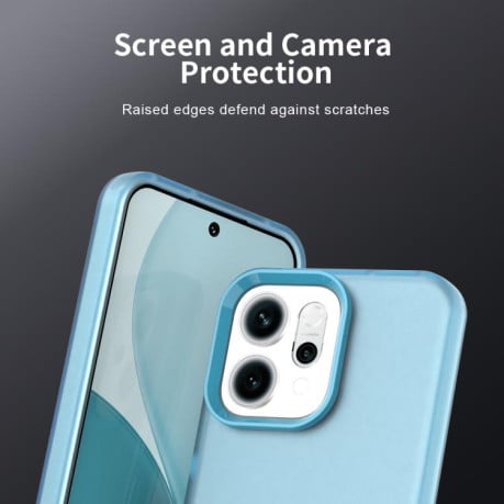 Противоударный чехол Candy Series на OPPO Reno14 F 5G - синий