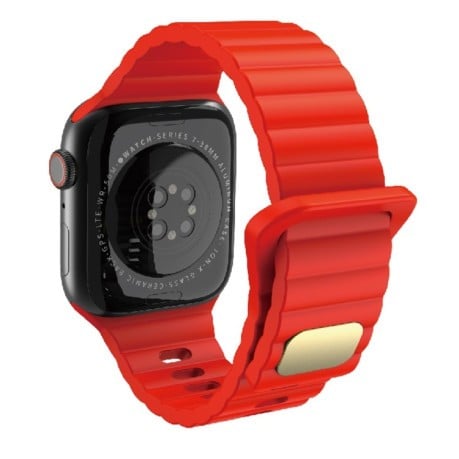 Pемешок Breathable Skin-friendly для Apple Watch Series 8/7 41mm / 40mm / 38mm - красный