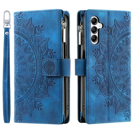 Чехол-книжка Multi-Card Totem Zipper Leather для Samsung Galaxy A36 - синий
