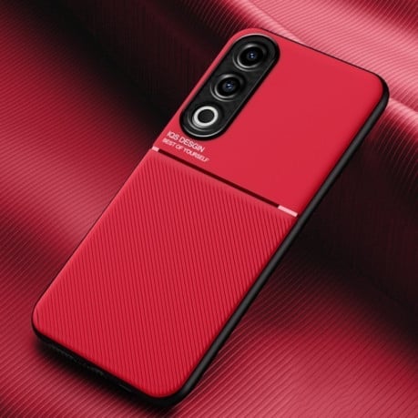 Противоударный чехол Tilt Strip Grain на OnePlus Ace 3V - красный