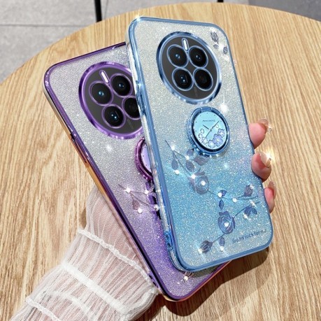 Противоударный чехол Gradient Acrylic для Realme 12 - фиолетовый