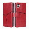 Чехол-книжка Geometric Stitching для Samsung Galaxy A04 - красный