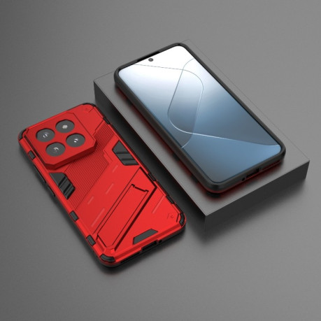 Противоударный чехол Punk Armor для Xiaomi 14 Pro - красный