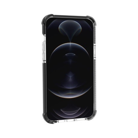 Противоударный акриловый чехол Four-corner на iPhone 13 Pro Max - черно-прозрачный