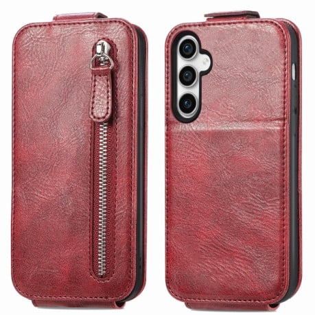 Флип-чехол Zipper Wallet Vertical для Samsung Galaxy S23 FE 5G - красный
