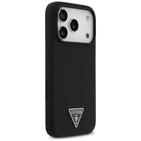 Оригінальний силіконовий чохол Guess Silicone Triangle Logo з MagSafe на iPhone 17 Pro - Black