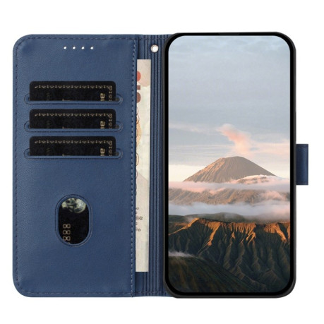 Чехол-книжка Triangle Pattern Buckle Clasp Leather на Infinix Note 40 4G - синий
