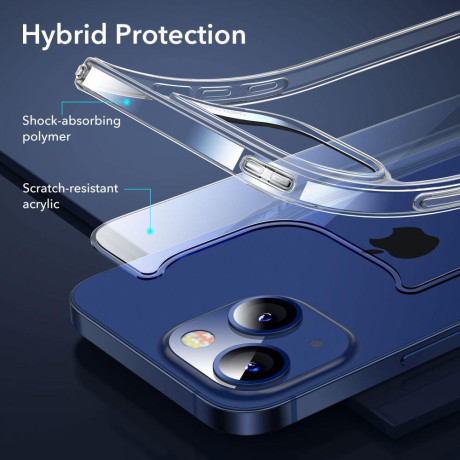 Противоударный чехол ESR Classic Hybrid + Screen Shield для iPhone 14/13 - Clear