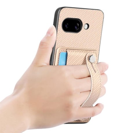 Противоударный чехол Wristband Kickstand Card для  Google Pixel 9a - хаки