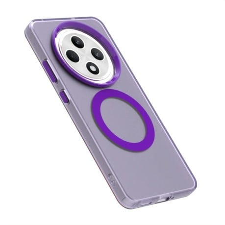 Протиударний чохол MagSafe Holder PC Hybrid для OPPO Reno12 F/12 FS 5G - фіолетовий