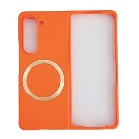 Противоударный чехол Skin Feel MagSafe Magnetic для Samsung Galaxy  Fold 6 - оранжевый