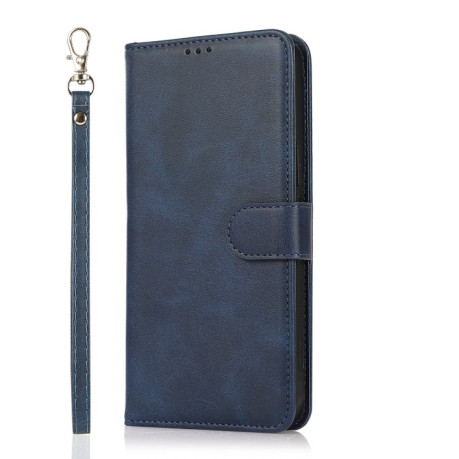 Чохол-книжка Calf Texture 2 in 1 Detachable Magnetic на iPhone 16 - синій