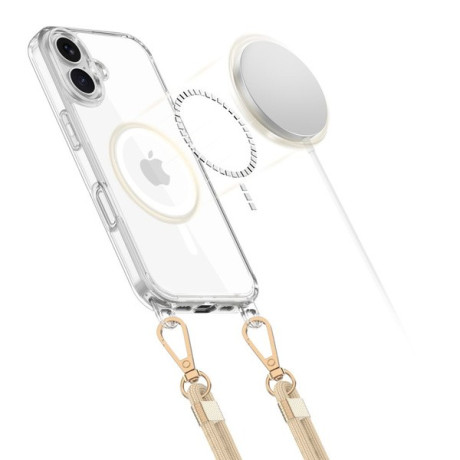 Чехол Tech-Protect FlexAir Chain MagSafe+ 2 Lanyards для iPhone 16 - Clear