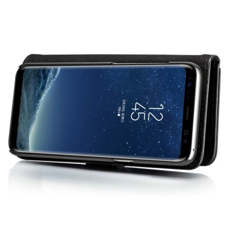 Кожаный чехол-книжка DG.MING Crazy Horse Texture на Samsung Galaxy S8+ / G955 - черный