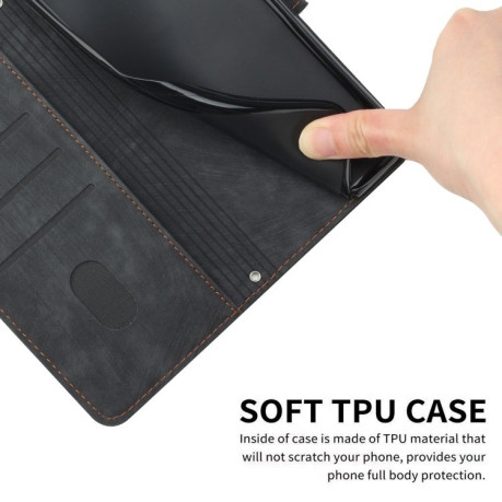 Чехол-книжка Skin Feel Stripe Pattern для Infinix Zero 30 4G - черный