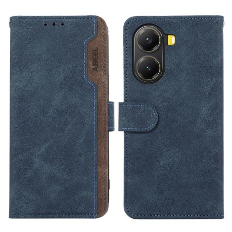 Чехол-книжка ABEEL Color Block Magnetic RFID Leather на Xiaomi Poco X7 Pro - синий
