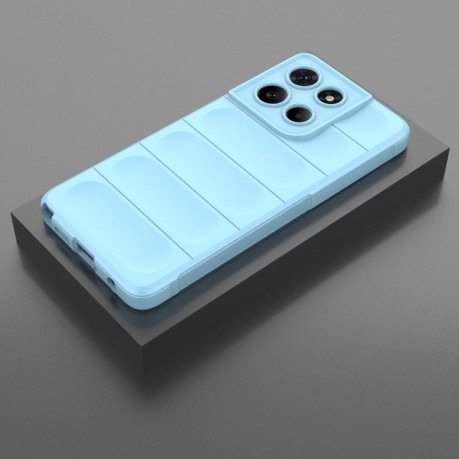 Силиконовый чехол Magic Flannel для Motorola Edge 60 Stylus 5G Global - голубой