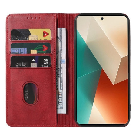 Чохол-книжка Magnetic Closure для Xiaomi Redmi Note 13 5G  - червоний