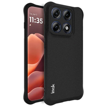 Противоударный чехол IMAK All-inclusive Airbag на Motorola Edge 70 Pro 5G / Edge 70 Pro+ 5G — матовый чёрный