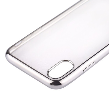 Чохол на iPhone X/Xs Electroplating Side сріблястий