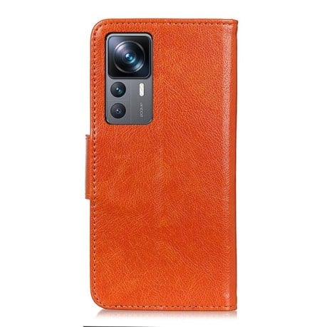 Чохол-книга Mirren Crazy Horse Texture на Xiaomi Redmi K50 Ultra/12T/12T Pro - помаранчевий