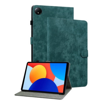 Чохол-книжка Embossed Tiger Pattern Leather для Xiaomi Redmi Pad SE 8.7 - зелений