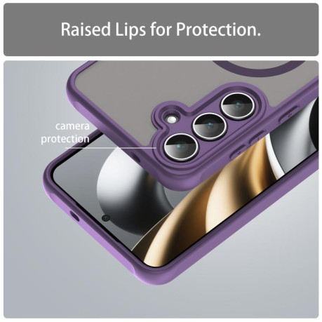 Чохол Fan Dun Series гібрид з Magsafe та захистом камери на Samsung Galaxy S25 FE 5G - фіолетовий