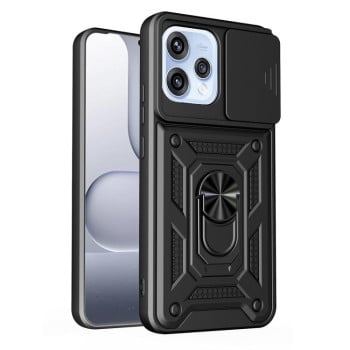Противоударный чехол Sliding Camshield для OPPO Reno15 F 5G / Reno 15c 5G Global — чёрный