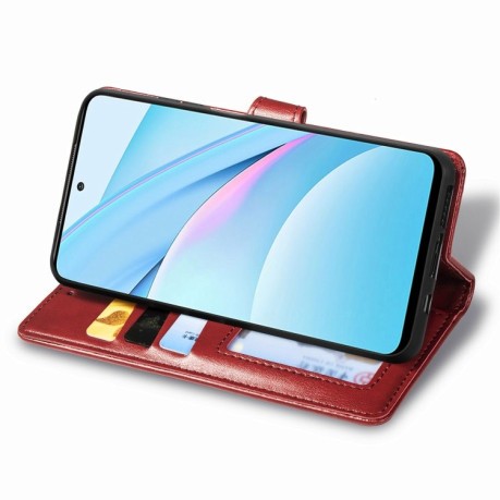 Чохол-книжка Retro Solid Color на Xiaomi Mi 10T Lite - червоний