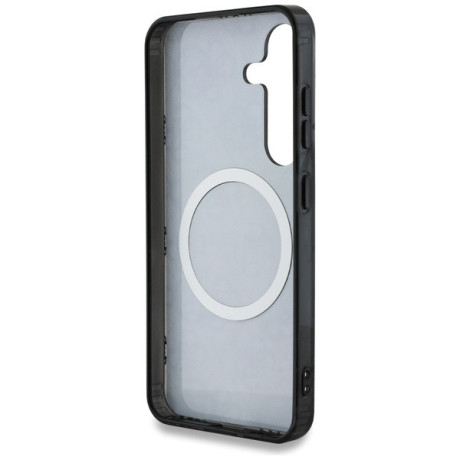 Оригінальний чохол Guess IML Peony On 4G Background MagSafe для Samsung Galaxy S25 - black