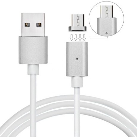 Магнітний зарядний кабель 2 в 1 Lightning та Micro USB to USB для iPhone / Samsung та ін.