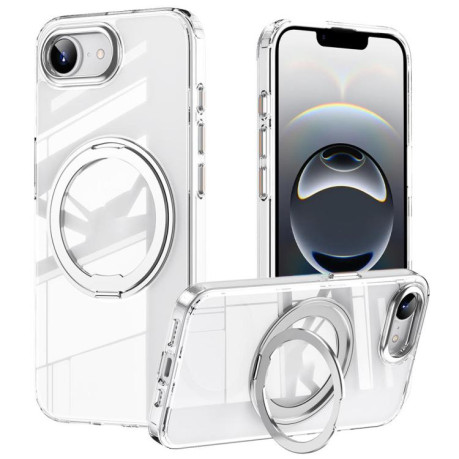 Ударозащитный чехол 360 Rotating MagSafe Magnetic Frosted на iPhone 16e - серебристый