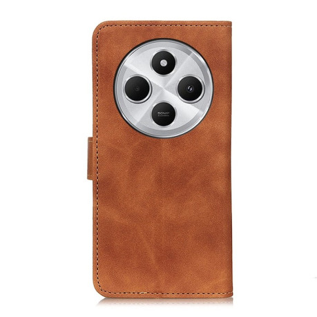 Чехол-книжка KHAZNEH Cowhide Texture на Xiaomi Redmi 14C 4G/Poco C75/Redmi A4 5G - коричневый